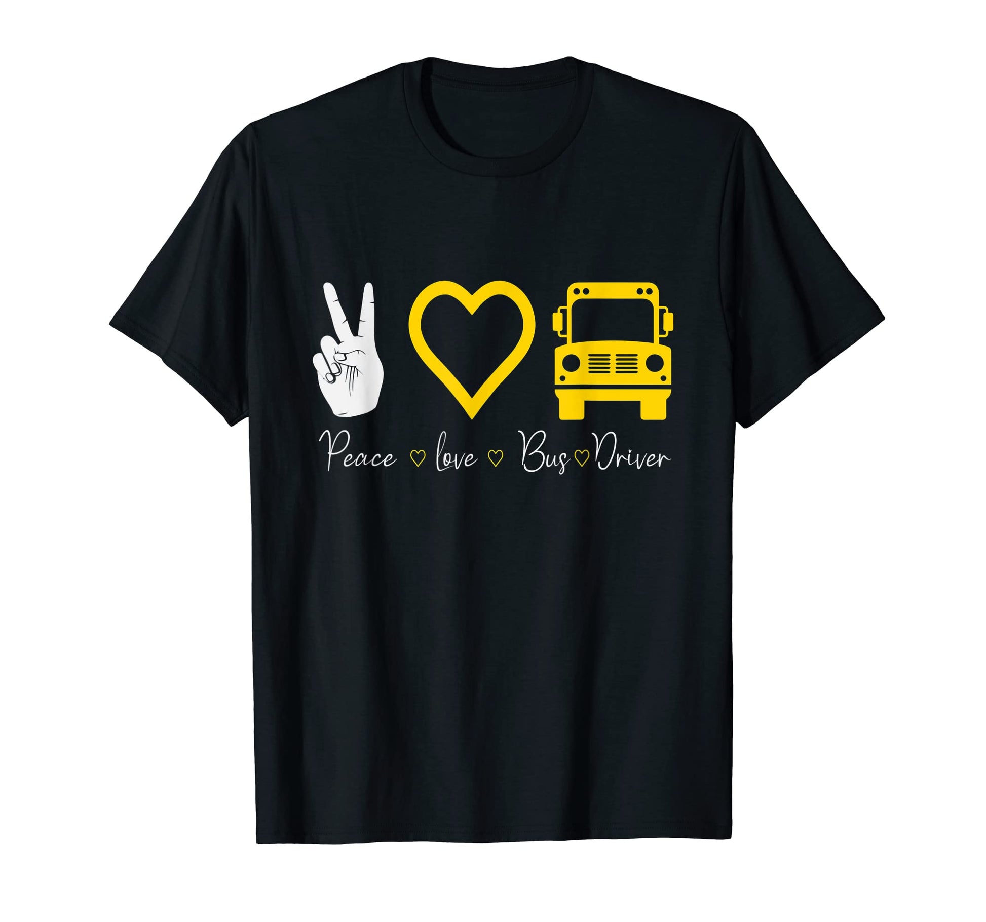 Peace Love Bus Driver T-Shirt - Aesthetic Graphic Unisex - T-Shirt, Sweatshirt, Hoodie