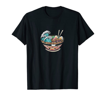 Great Ramen Wave Japanese Japanese T-Shirt - Minimalist Print for Adults - T-Shirt, Sweatshirt, Hoodie