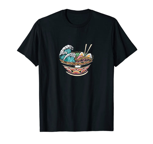 Great Ramen Wave Japanese Japanese T-Shirt - Minimalist Print for Adults - T-Shirt, Sweatshirt, Hoodie