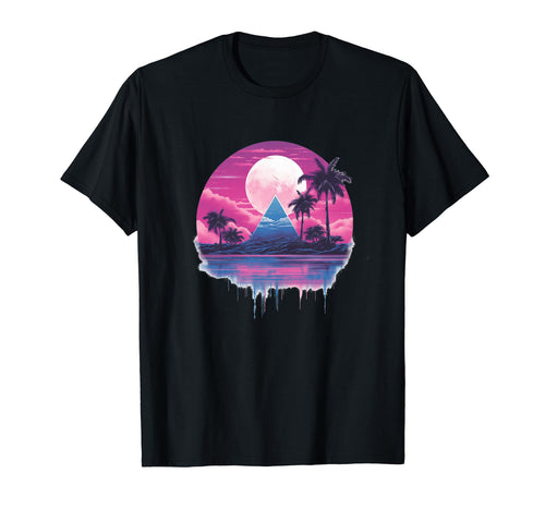 Vaporwave Landscape Portal Aesthetic T-Shirt - Streetwear Style for Adults - T-Shirt, Sweatshirt, Hoodie