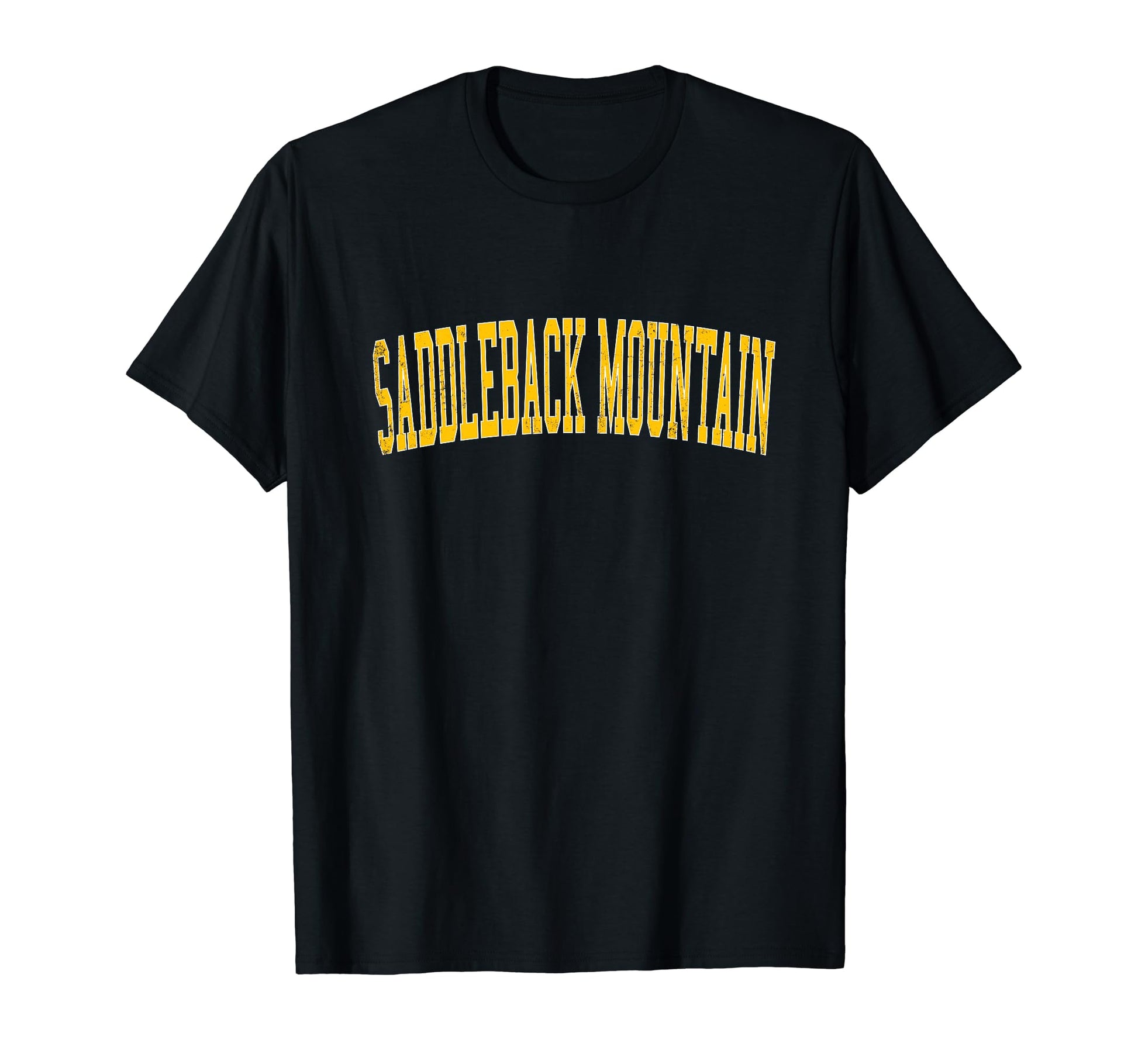 Saddleback Mountain Distressed Gold T-Shirt - Custom Art Print for Adults - T-Shirt, Sweatshirt, Hoodie