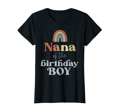 Womens Nana Birthday Boho Rainbow T-Shirt - Aesthetic Graphic for Adults - T-Shirt, Sweatshirt, Hoodie