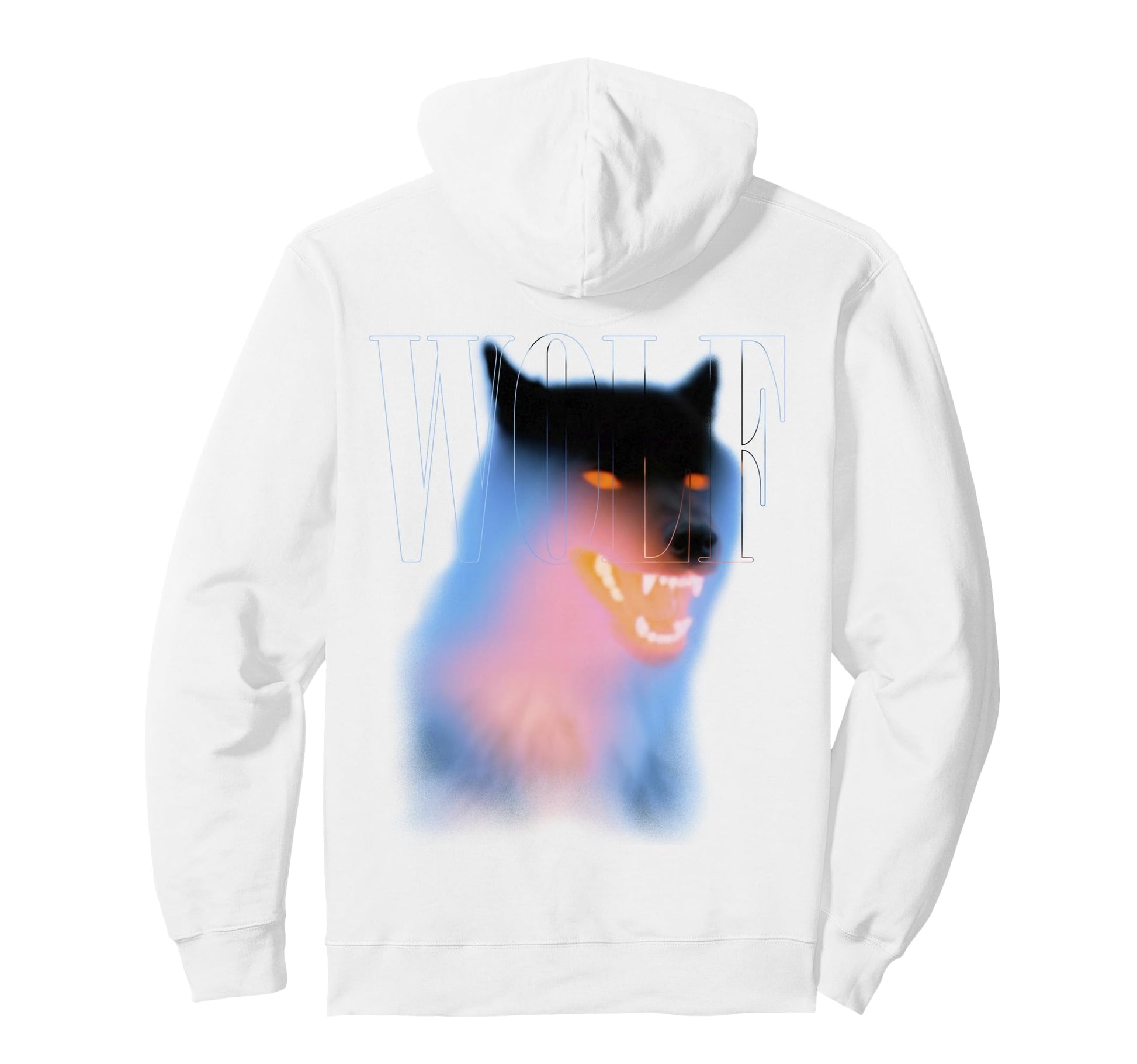 Gray Wolf Surrealism Ethereal Vaporwave Hoodie - Aesthetic Graphic Unisex - T-Shirt, Sweatshirt, Hoodie