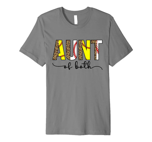 Baseball Softball Auntie Both T-Shirt - Casual Everyday Wear Men Women - T-Shirt, Sweatshirt, Hoodie