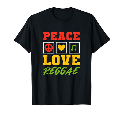 Peace Love Reggae Musician T-Shirt - Streetwear Style for Adults - T-Shirt, Sweatshirt, Hoodie