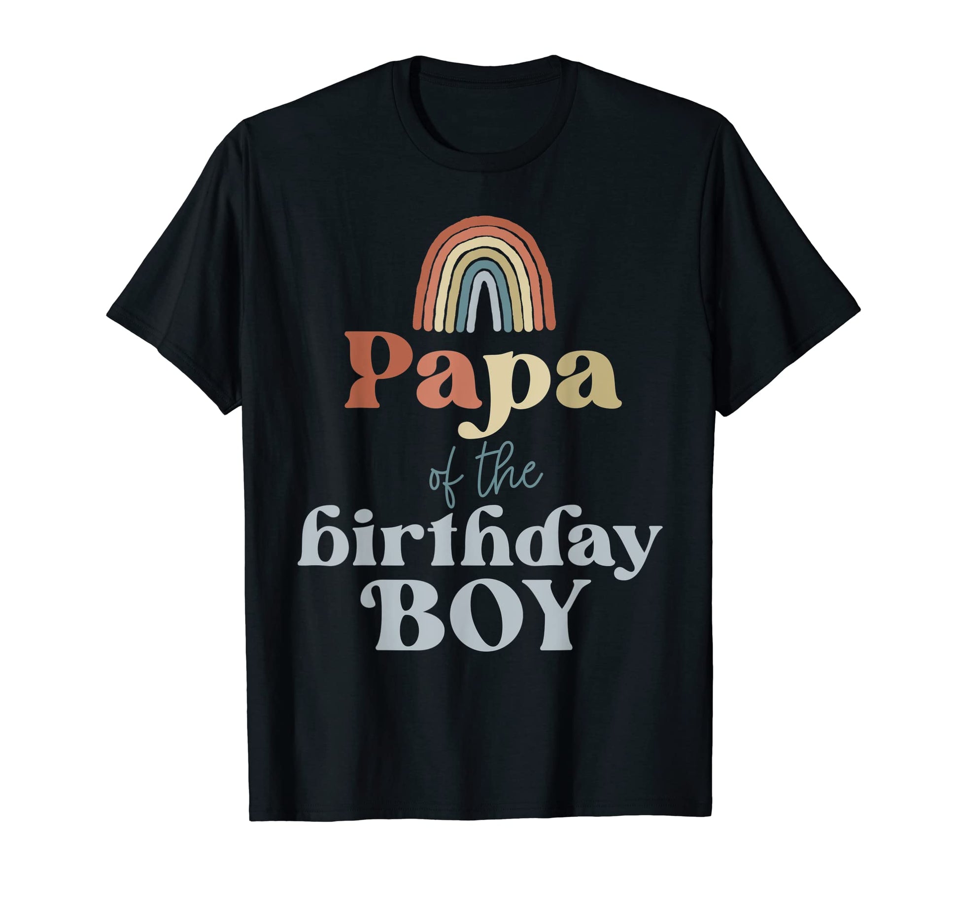 Mens Papa Birthday Boho Rainbow T-Shirt - Aesthetic Graphic for Adults - T-Shirt, Sweatshirt, Hoodie