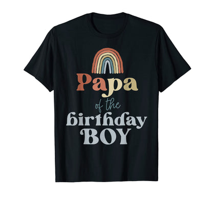 Mens Papa Birthday Boho Rainbow T-Shirt - Aesthetic Graphic for Adults - T-Shirt, Sweatshirt, Hoodie