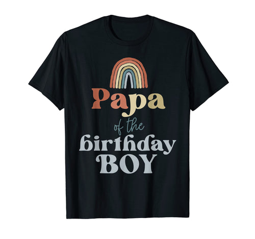 Mens Papa Birthday Boho Rainbow T-Shirt - Aesthetic Graphic for Adults - T-Shirt, Sweatshirt, Hoodie