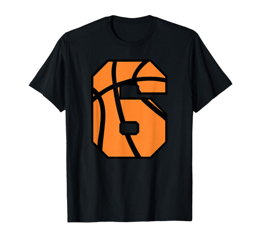 Basketball Number 6 Game Day School T-Shirt - Novelty Apparel Men Women - T-Shirt, Sweatshirt, Hoodie