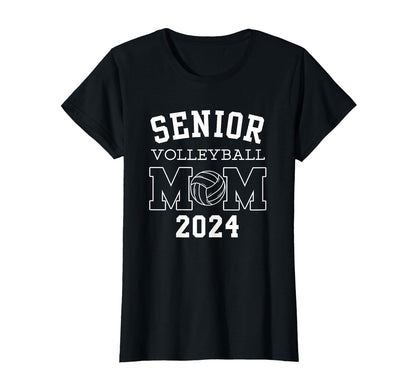 Senior Volleyball Mom Class 2024 Game Day T-Shirt - Graphic Print Unisex - T-Shirt, Sweatshirt, Hoodie
