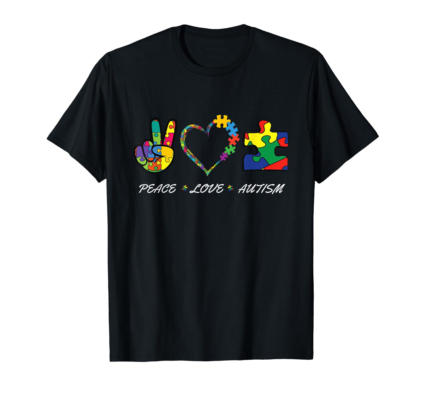 Colorful Puzzle Pieces Autism T-Shirt - Casual Everyday Wear for Adults - T-Shirt, Sweatshirt, Hoodie