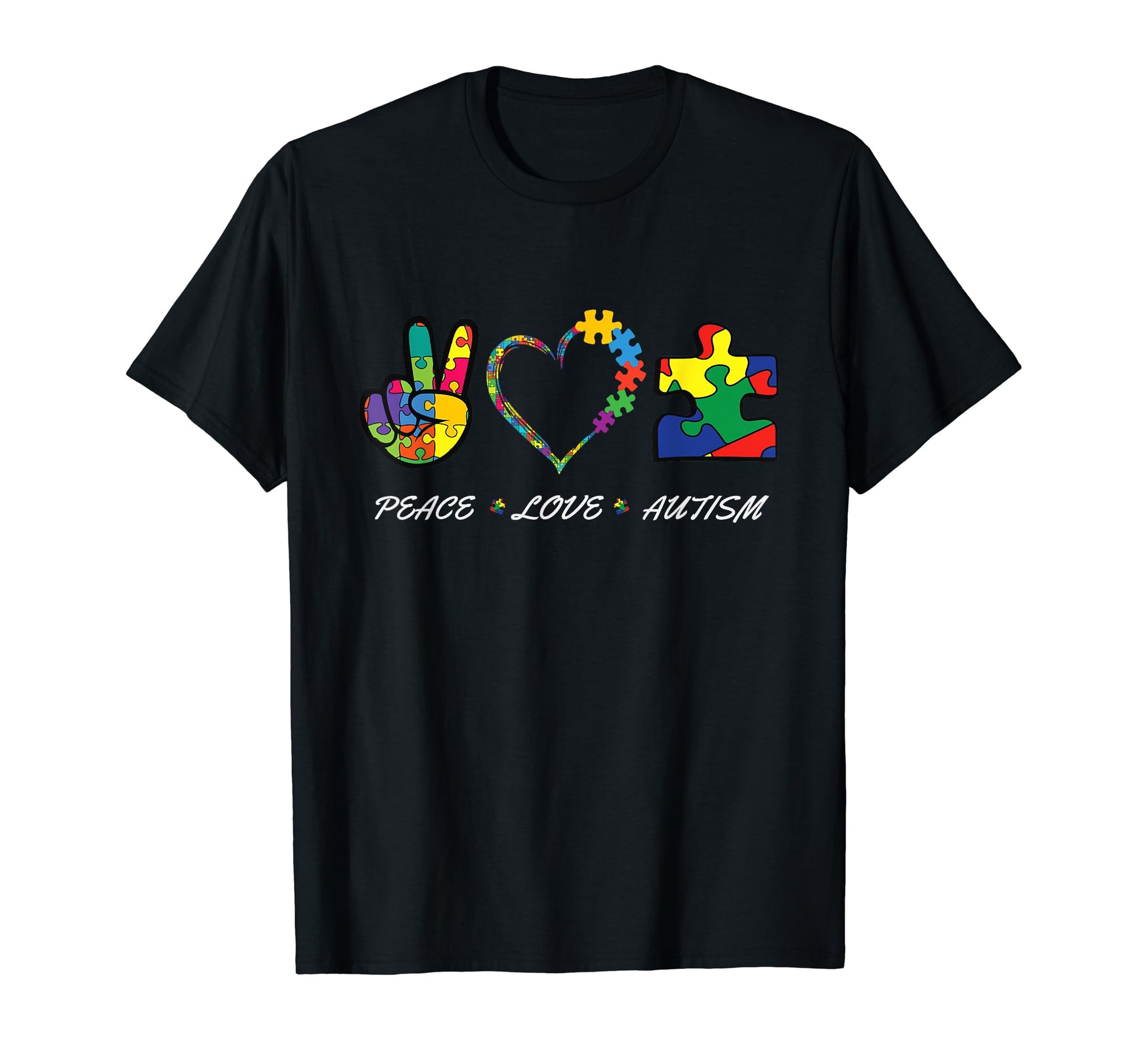 Colorful Puzzle Pieces Autism T-Shirt - Casual Everyday Wear for Adults - T-Shirt, Sweatshirt, Hoodie