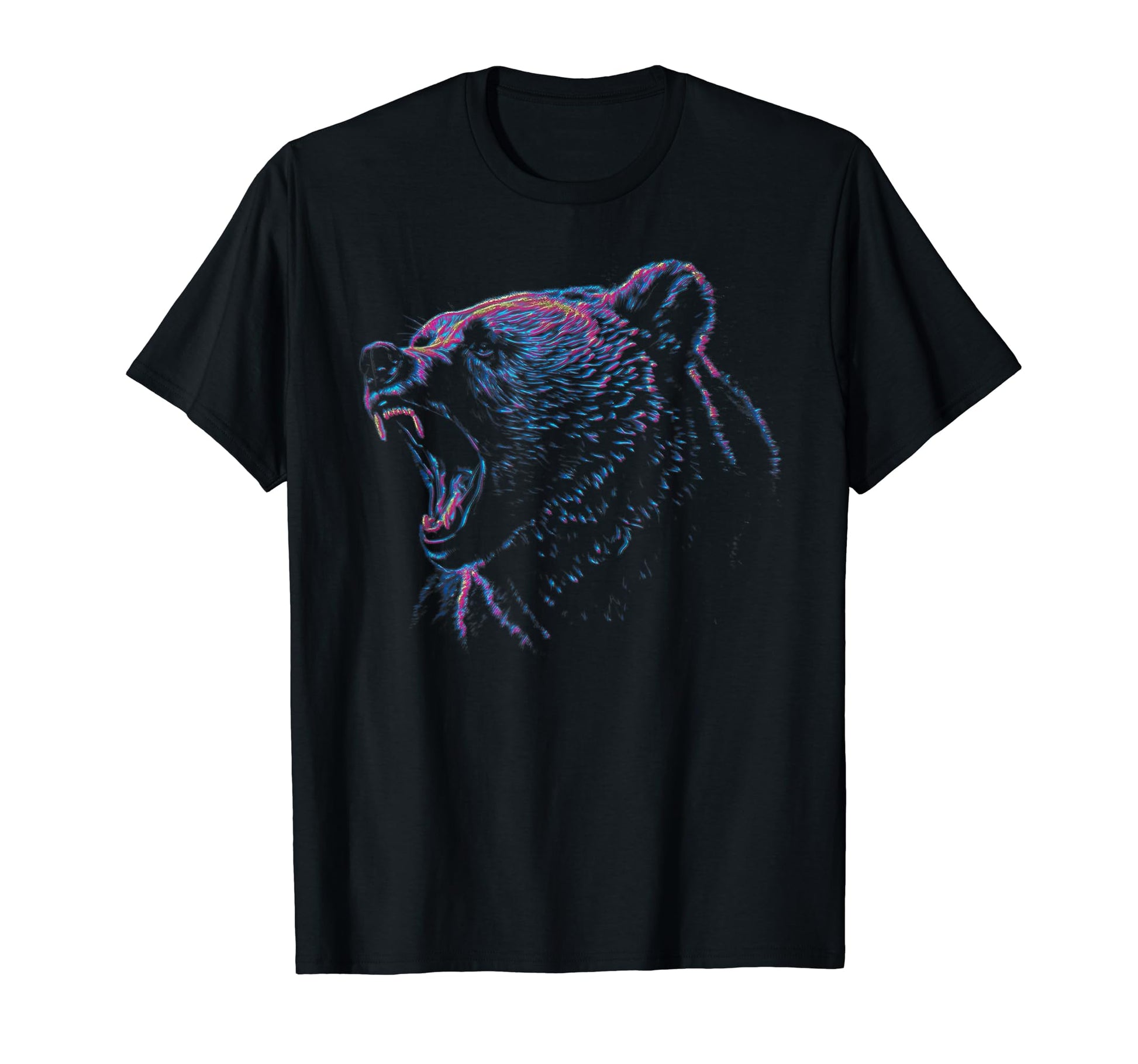 Vaporwave Bear Nature Outdoor Lover T-Shirt - Novelty Apparel for Adults - T-Shirt, Sweatshirt, Hoodie