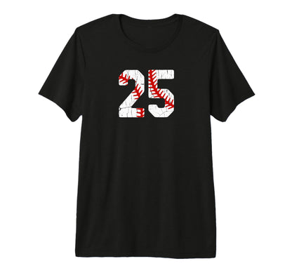 Baseball Player Jersey Number 25 25 T-Shirt - Streetwear Style Unisex - T-Shirt, Sweatshirt, Hoodie