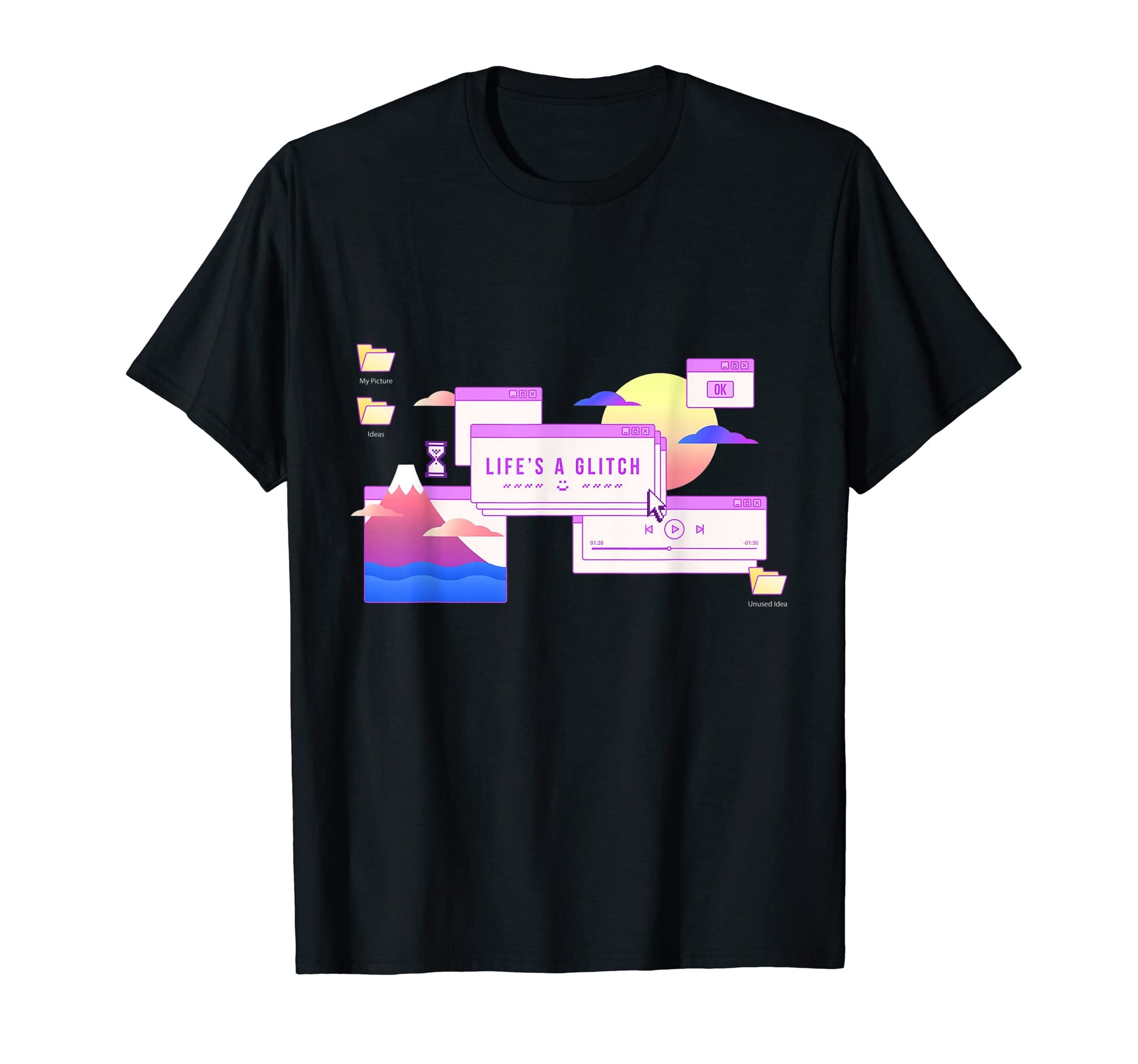 Lifes Glitch Pc Pastel Goth Aesthetic T-Shirt - Novelty Apparel for Adults - T-Shirt, Sweatshirt, Hoodie