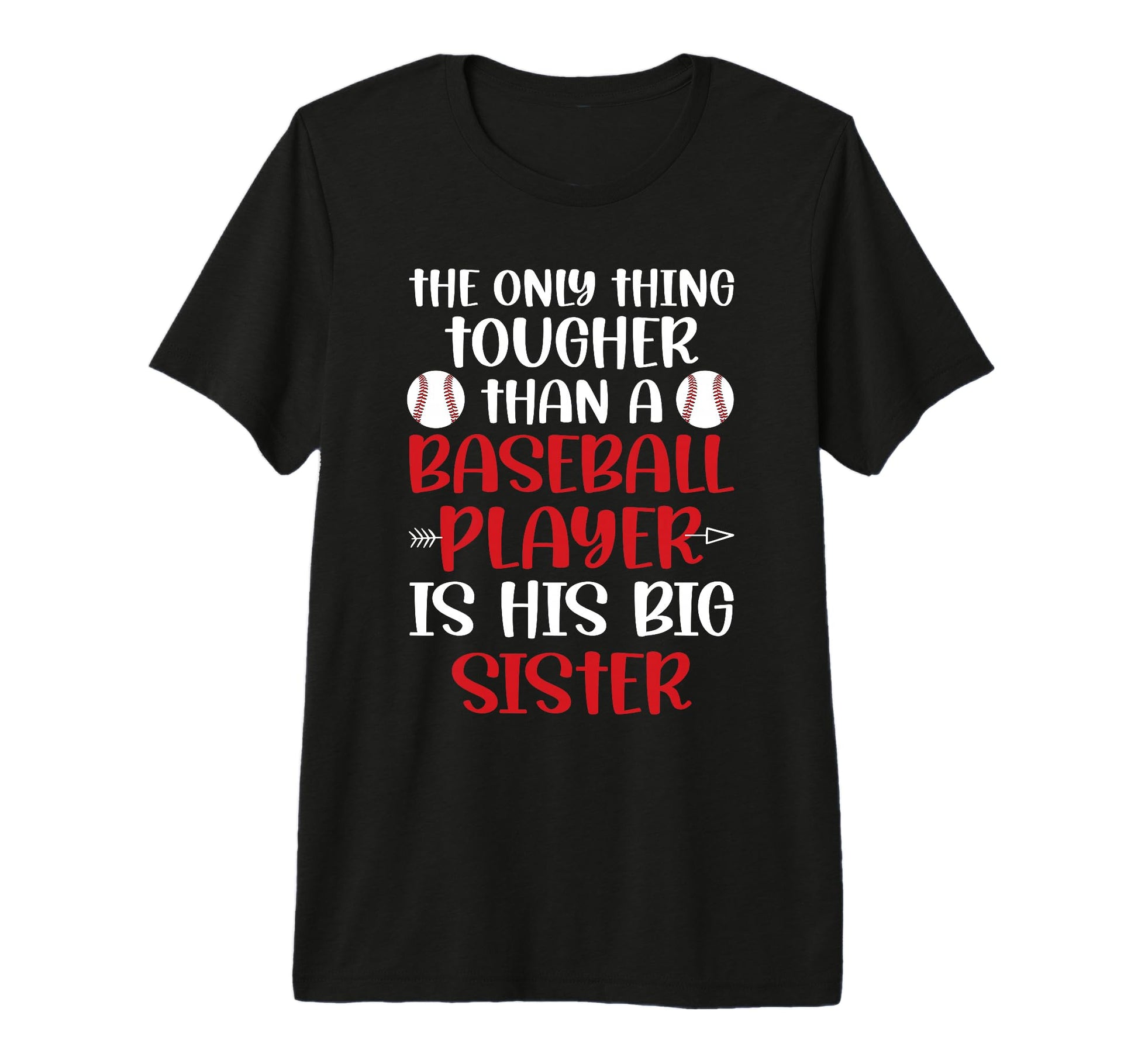 Big Sister Baseball Sister Baseball T-Shirt - Minimalist Print for Adults - T-Shirt, Sweatshirt, Hoodie