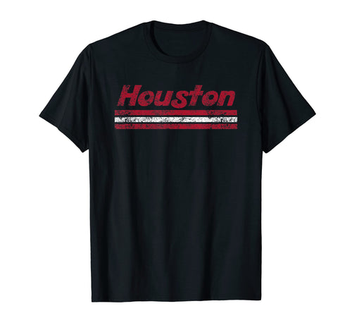 Houston Texas Weathered Stripe Throwback T-Shirt - Minimalist Print Unisex - T-Shirt, Sweatshirt, Hoodie