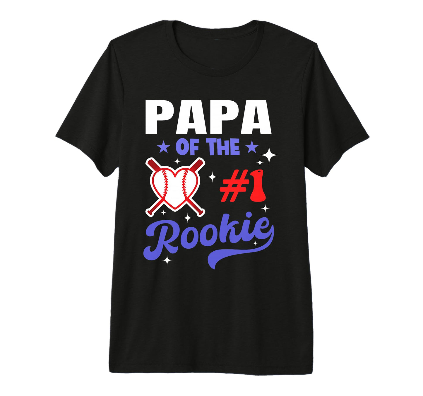Papa Rookie 1St Baseball Birthday Party T-Shirt - Unique Graphic Men Women - T-Shirt, Sweatshirt, Hoodie
