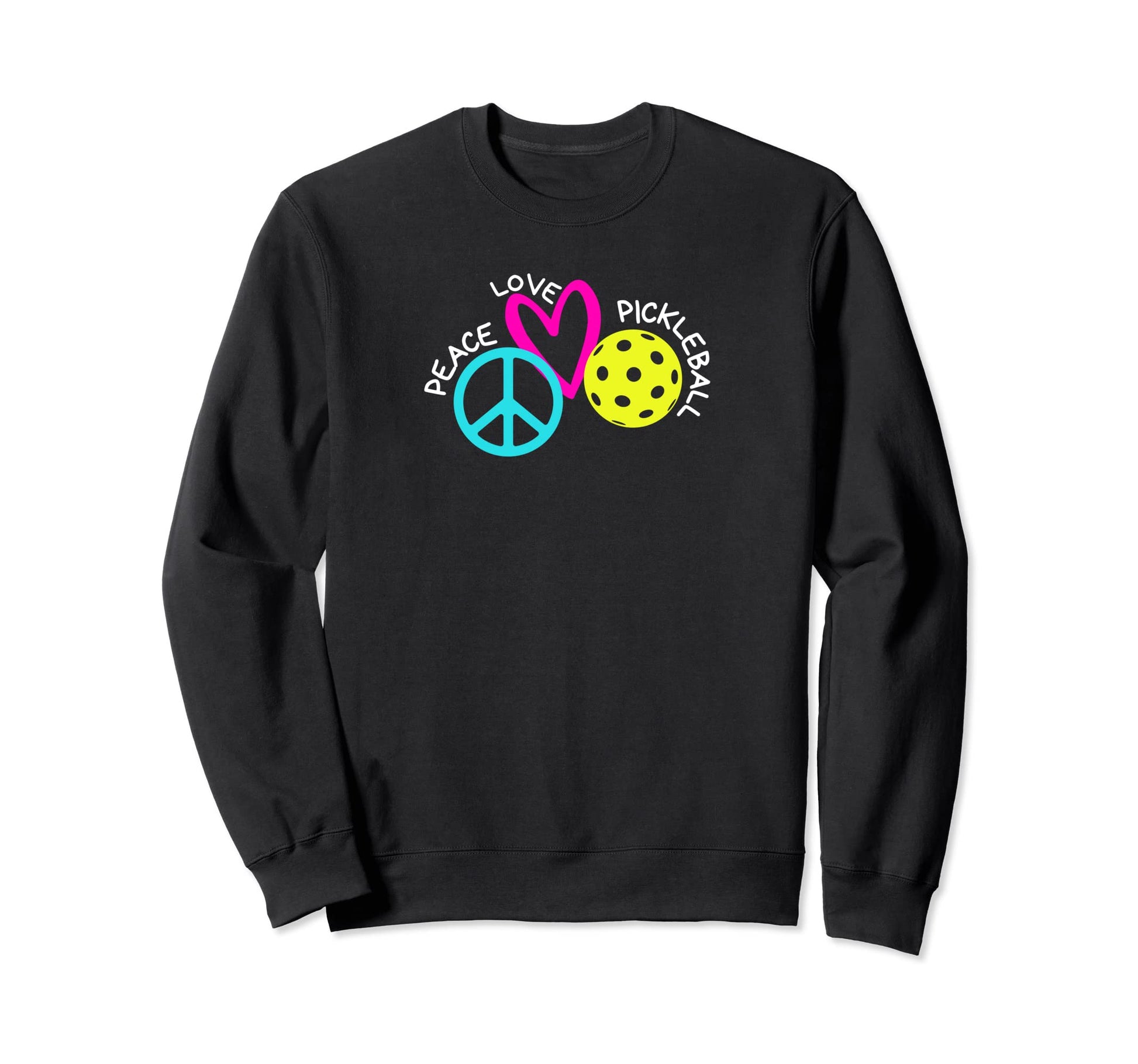 Peace Love And Pickleball Sweatshirt - Minimalist Print Unisex - T-Shirt, Sweatshirt, Hoodie
