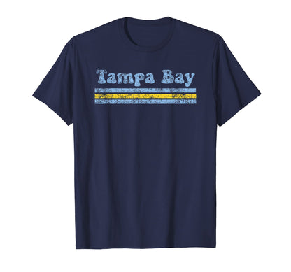 Tampa Bay Florida Weathered Stripe T-Shirt - Minimalist Print Men Women - T-Shirt, Sweatshirt, Hoodie