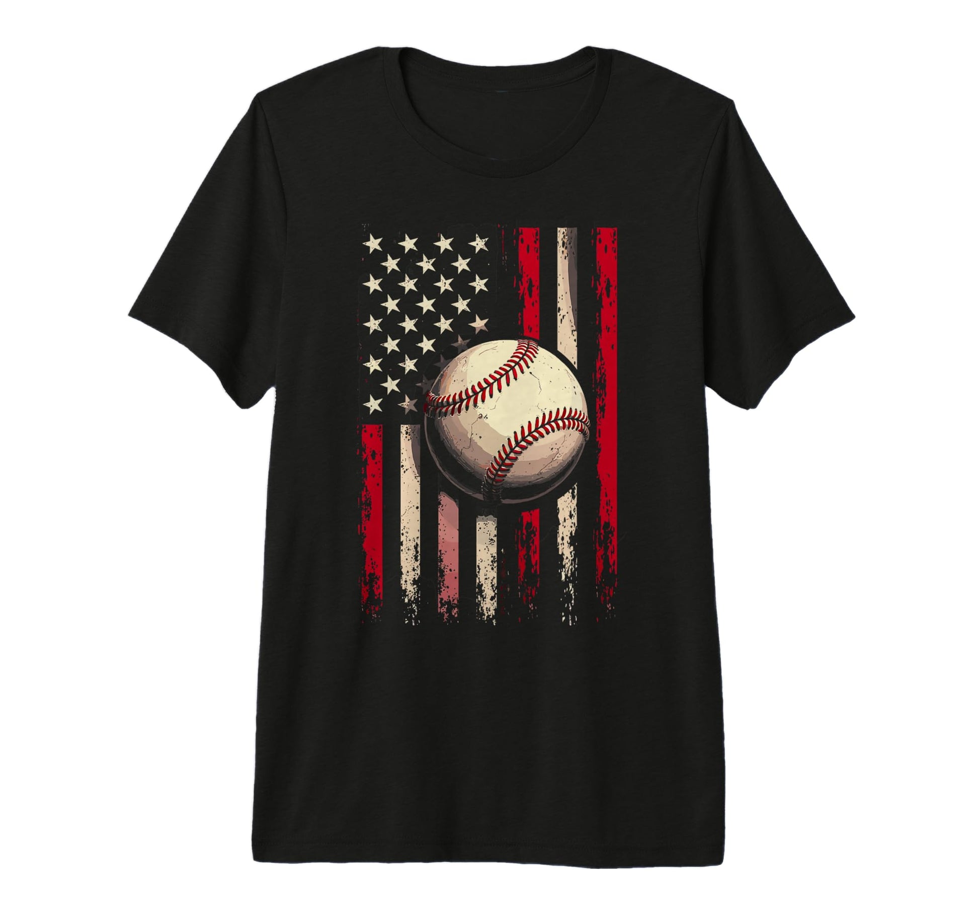 Baseball Us Flag Baseball Lover Dad T-Shirt - Trendy Graphic Men Women - T-Shirt, Sweatshirt, Hoodie
