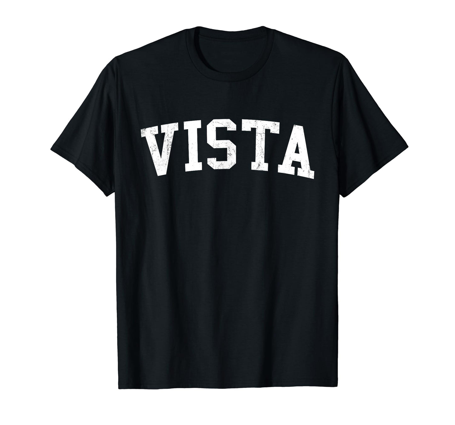Vista Ca Distressed White Varsity T-Shirt - Aesthetic Graphic Men Women - T-Shirt, Sweatshirt, Hoodie