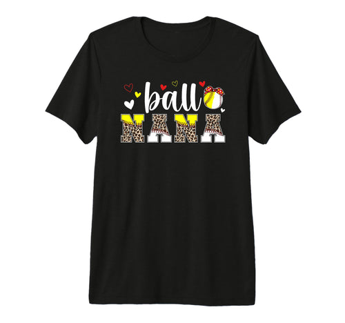 Ball Nana Leopard Baseball Softball T-Shirt - Novelty Apparel for Adults - T-Shirt, Sweatshirt, Hoodie
