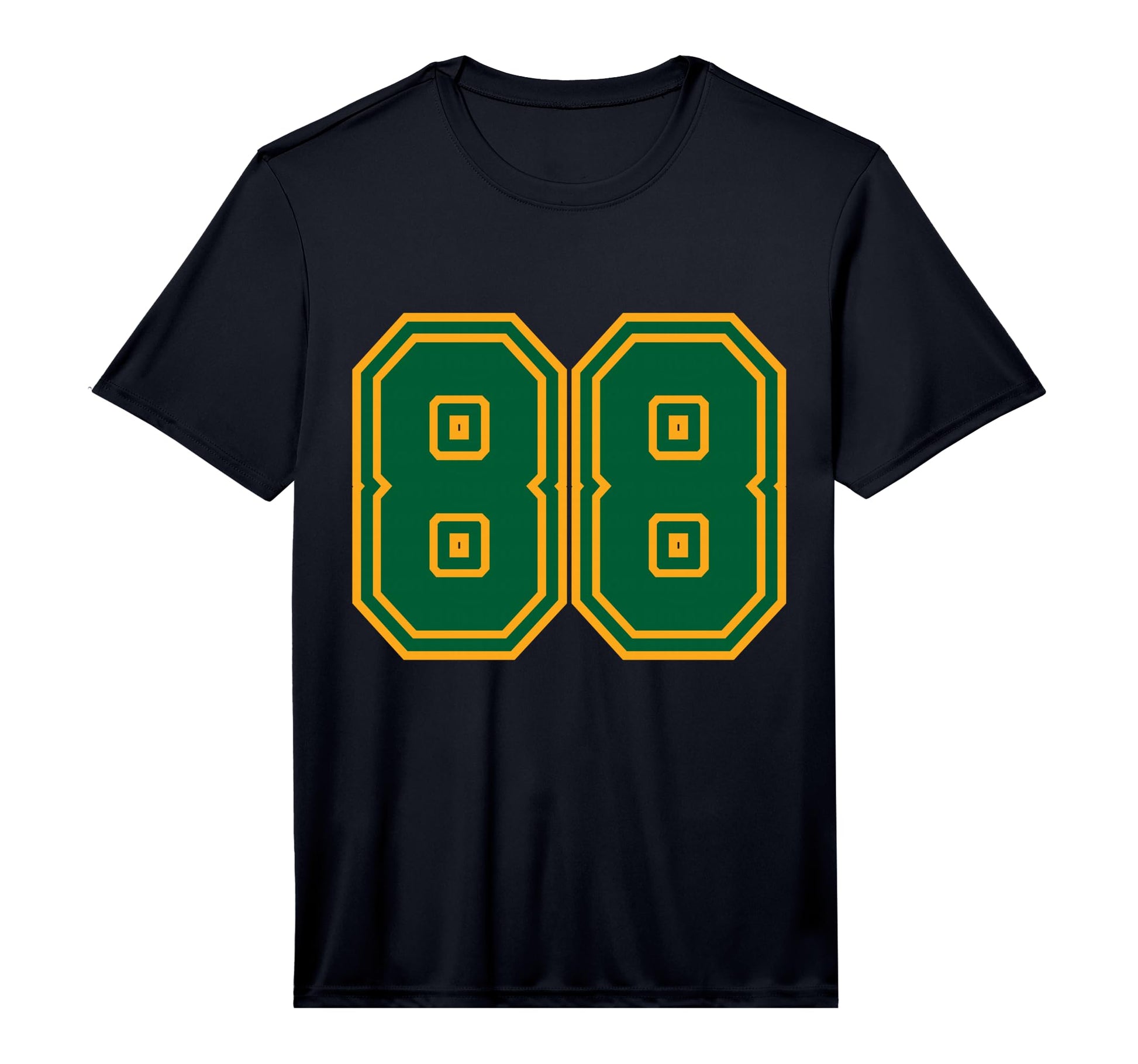 Number 88 Varsity Yellow Green T-Shirt - Casual Everyday Wear for Adults - T-Shirt, Sweatshirt, Hoodie