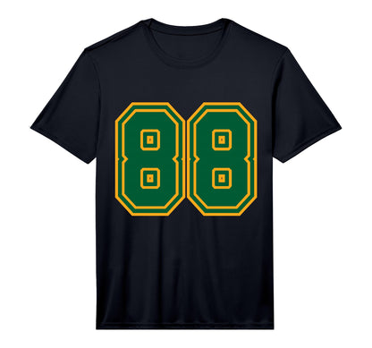 Number 88 Varsity Yellow Green T-Shirt - Casual Everyday Wear for Adults - T-Shirt, Sweatshirt, Hoodie