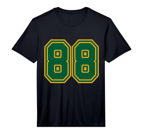 Number 88 Varsity Yellow Green T-Shirt - Casual Everyday Wear for Adults - T-Shirt, Sweatshirt, Hoodie