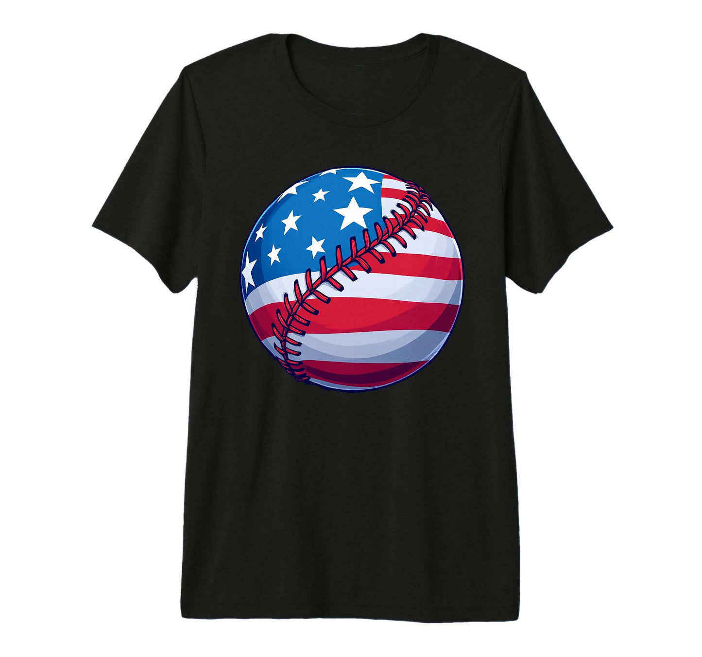 Baseball American Flag Usa Patriotic T-Shirt - Aesthetic Graphic Men Women - T-Shirt, Sweatshirt, Hoodie
