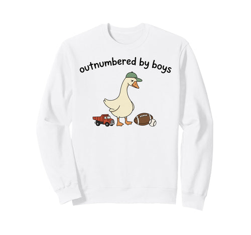 Outnumbered Funny Mom Goose Family Life T-Shirt - Graphic Print Unisex - T-Shirt, Sweatshirt, Hoodie