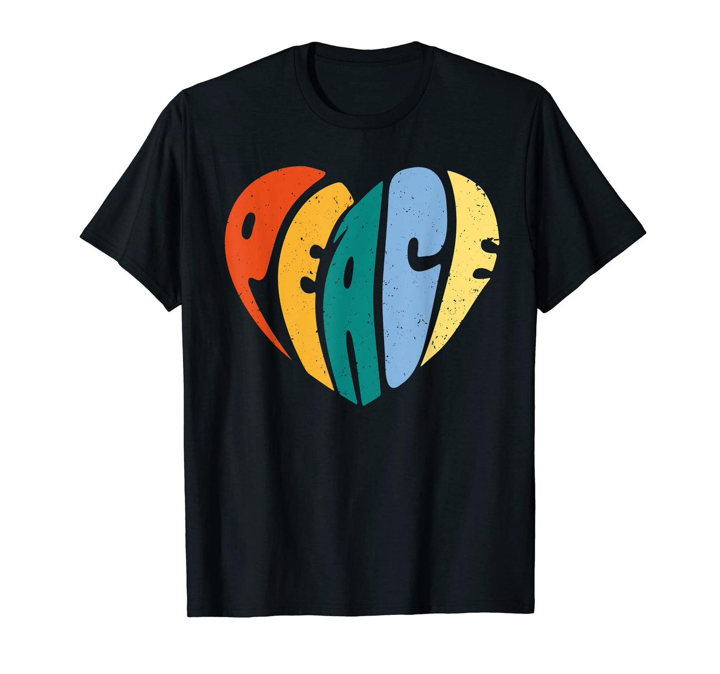 Peace Sign Heart Love 60S 70S Hippie T-Shirt - Minimalist Print Men Women - T-Shirt, Sweatshirt, Hoodie