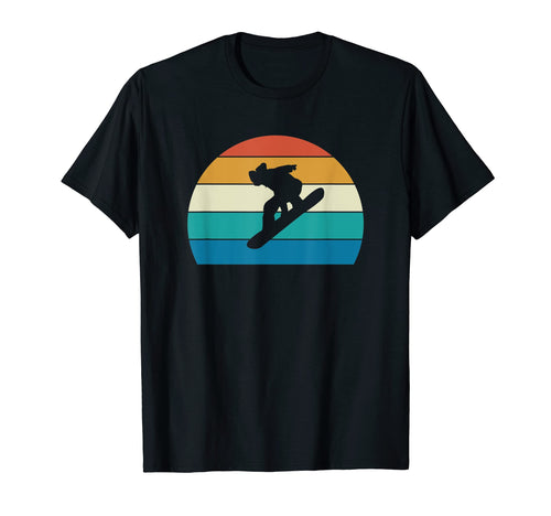 Snowboard Gift Striped Sunset T-Shirt - Custom Art Print Unisex - T-Shirt, Sweatshirt, Hoodie