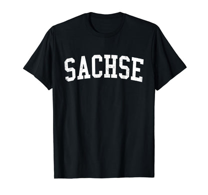 Sachse Tx Distressed White Varsity T-Shirt - Fun Novelty Design Men Women - T-Shirt, Sweatshirt, Hoodie