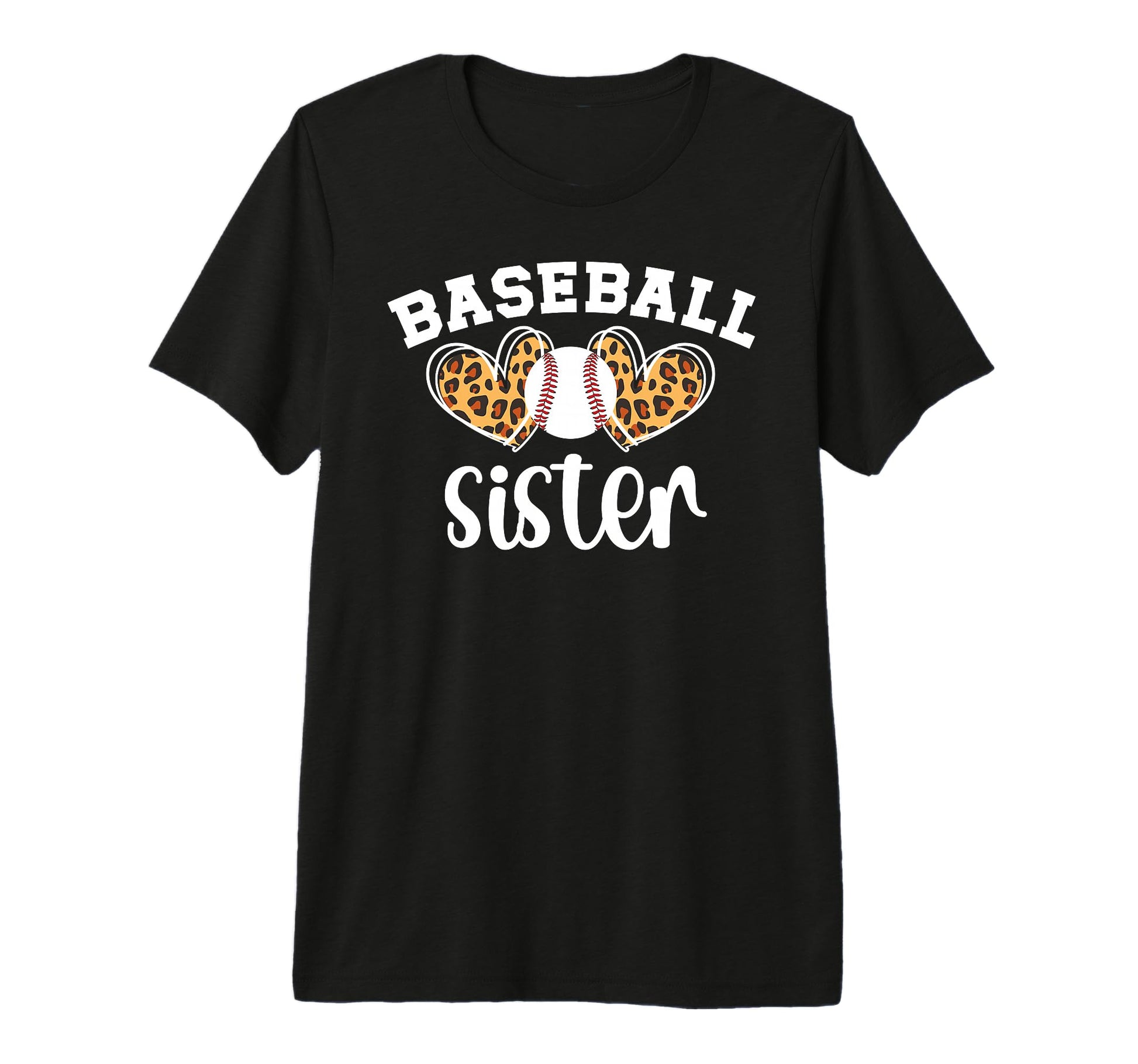 Baseball Sister Baseball Player Heart T-Shirt - Unique Graphic for Adults - T-Shirt, Sweatshirt, Hoodie
