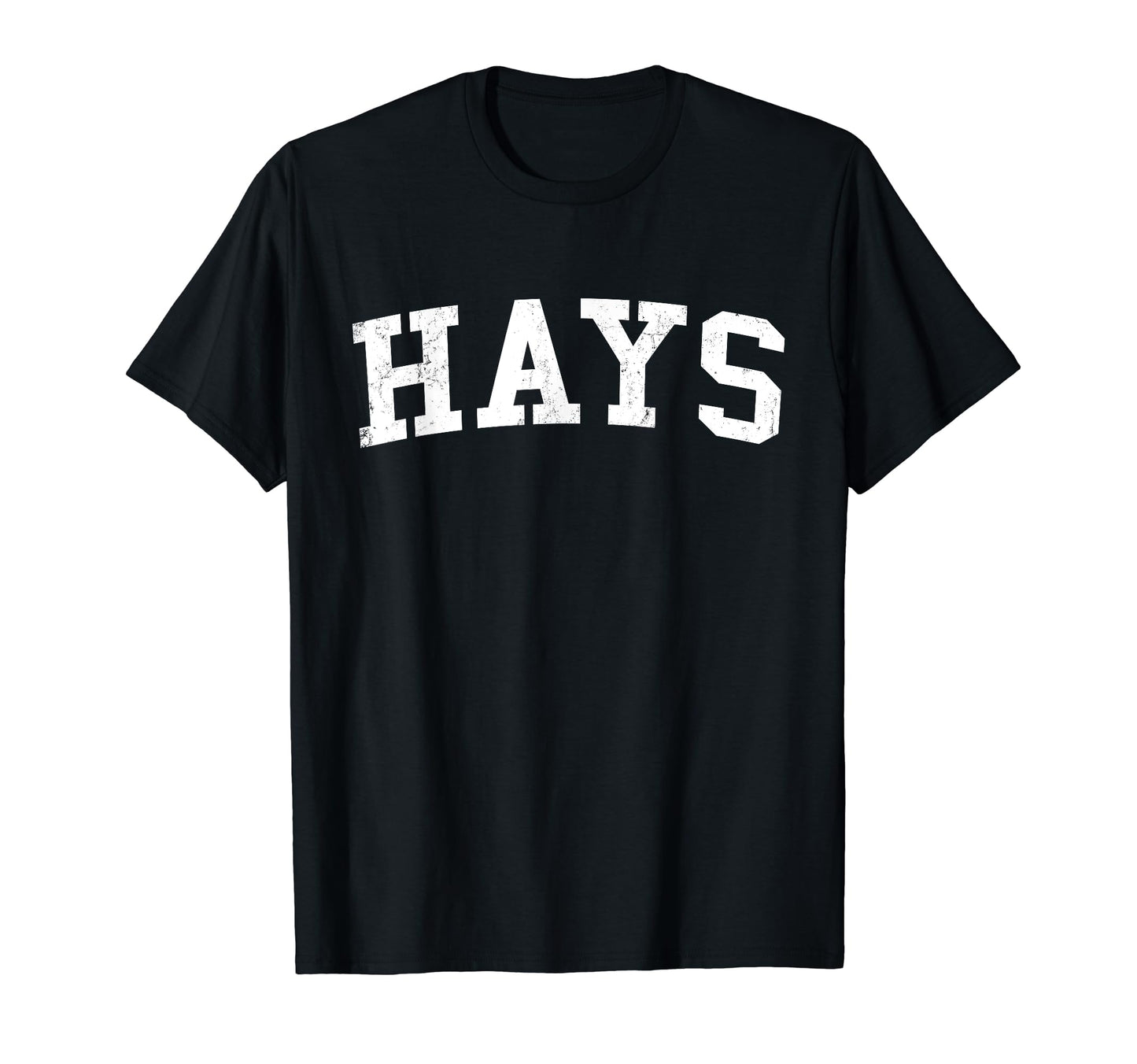 Hays Ks Distressed White Varsity T-Shirt - Graphic Print Men Women - T-Shirt, Sweatshirt, Hoodie
