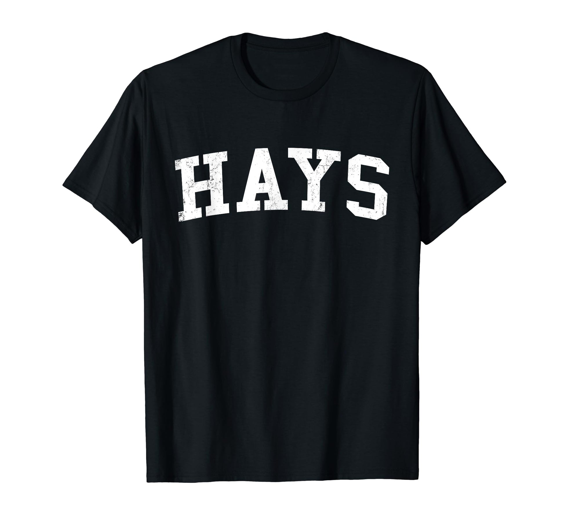 Hays Ks Distressed White Varsity T-Shirt - Graphic Print Men Women - T-Shirt, Sweatshirt, Hoodie