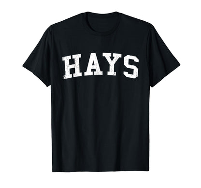 Hays Ks Distressed White Varsity T-Shirt - Graphic Print Men Women - T-Shirt, Sweatshirt, Hoodie