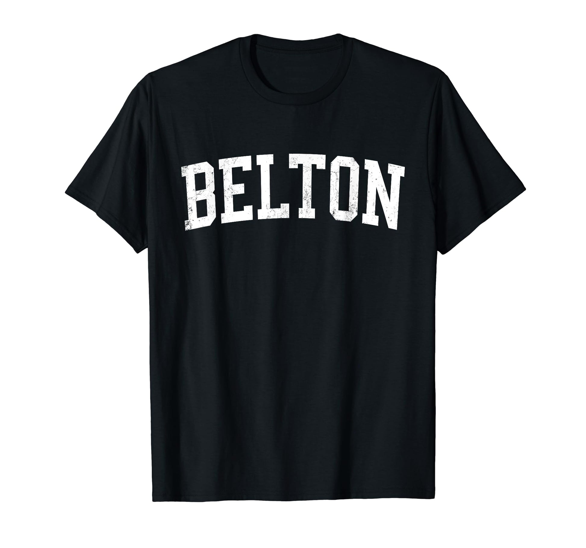 Belton Tx Distressed White Varsity T-Shirt - Custom Art Print Men Women - T-Shirt, Sweatshirt, Hoodie