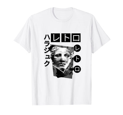 Vaporwave Statue Aesthetic Art T-Shirt - Casual Everyday Wear Men Women - T-Shirt, Sweatshirt, Hoodie