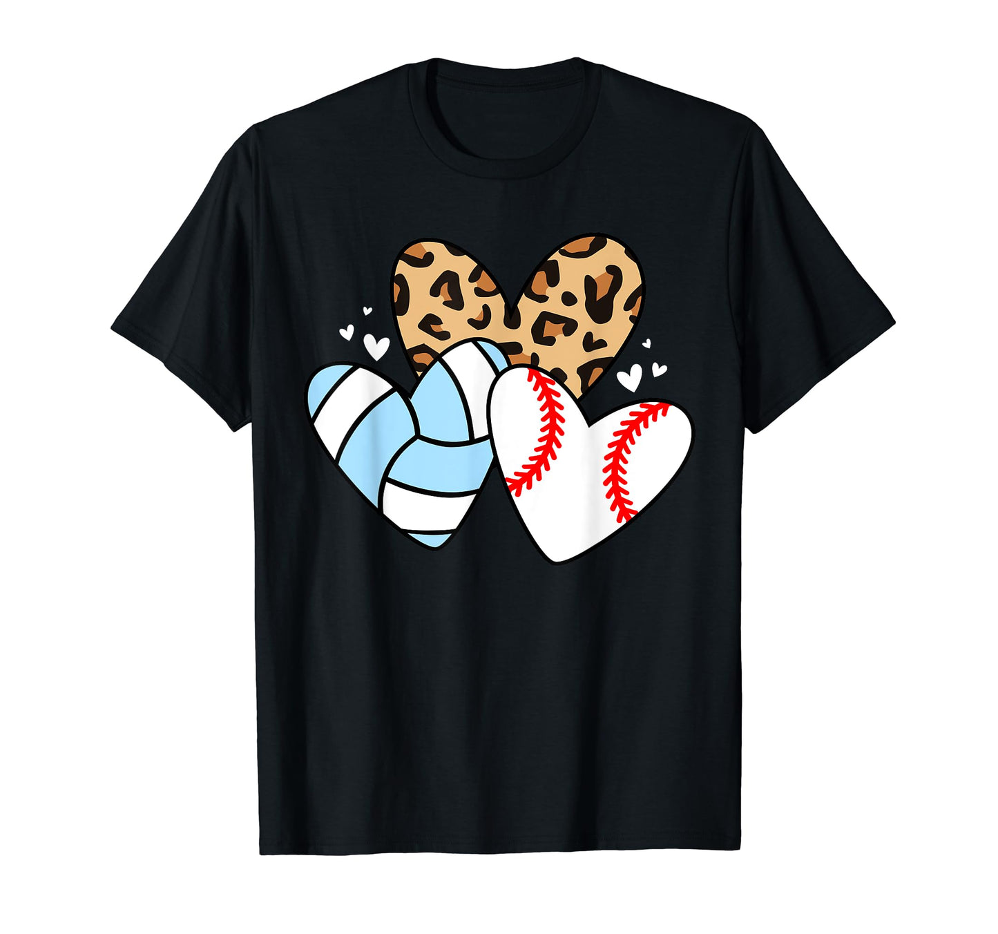 Baseball Volleyball Heart Funny T-Shirt - Casual Everyday Wear Unisex - T-Shirt, Sweatshirt, Hoodie