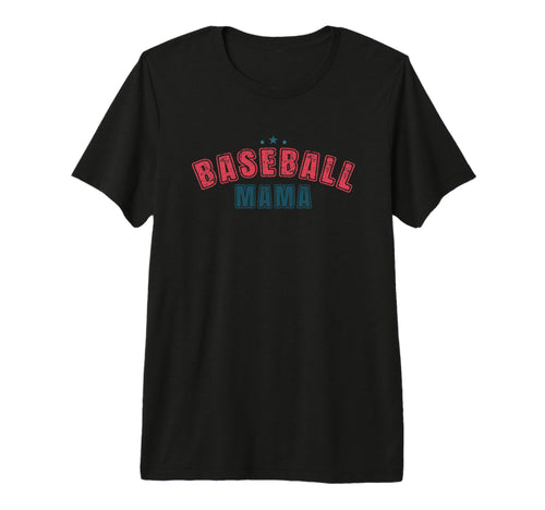 Baseball Mama Star Team Spirit T-Shirt - Casual Everyday Wear for Adults - T-Shirt, Sweatshirt, Hoodie