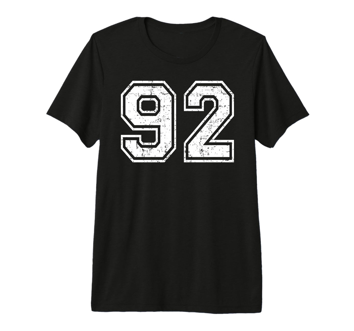 92 Number Ninety Two Team Sports T-Shirt - Minimalist Print Men Women - T-Shirt, Sweatshirt, Hoodie