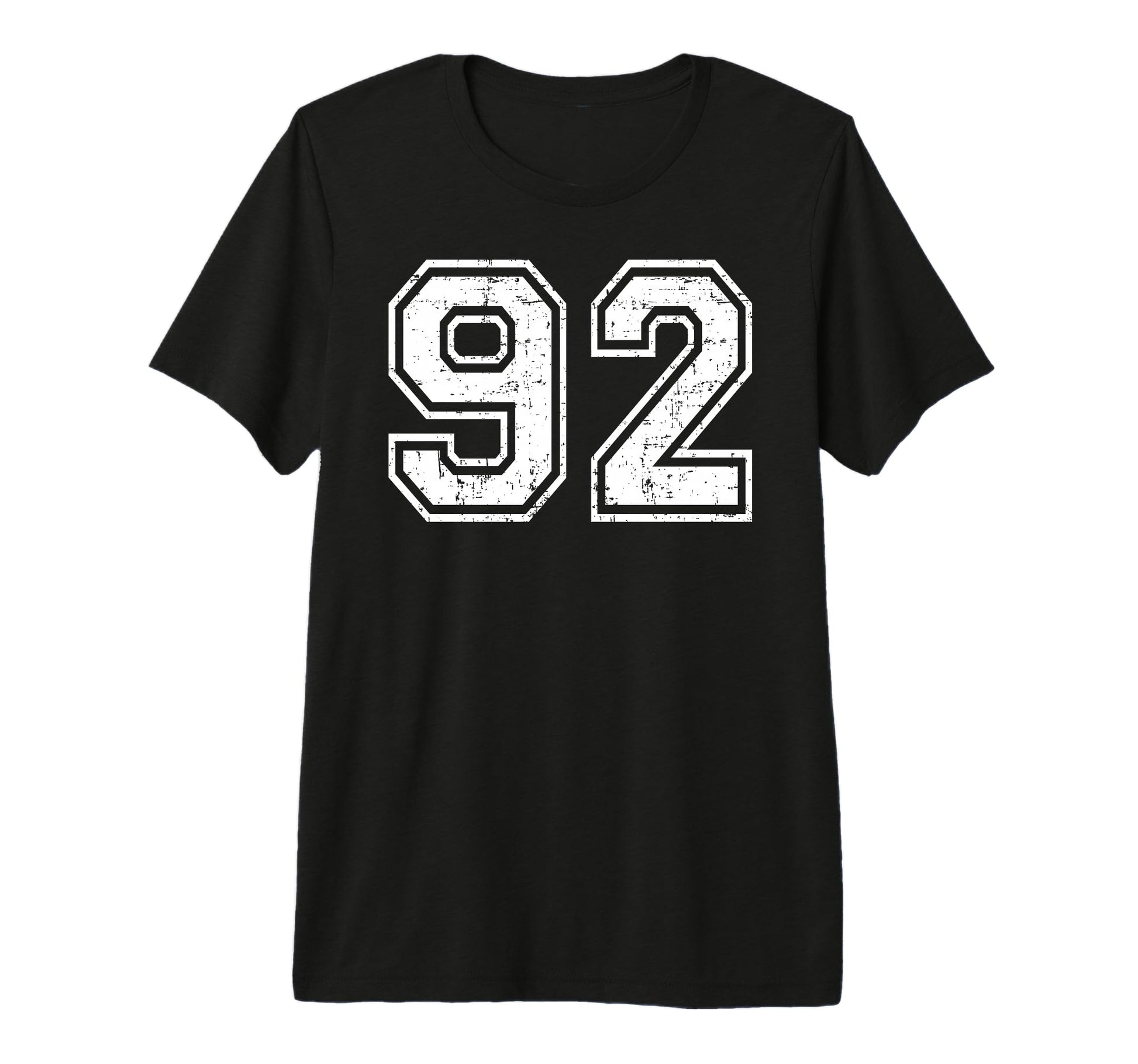 92 Number Ninety Two Team Sports T-Shirt - Minimalist Print Men Women - T-Shirt, Sweatshirt, Hoodie