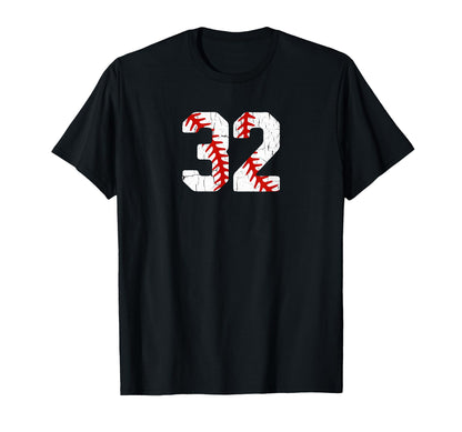 Baseball Player Jersey Number 32 32 Proud T-Shirt - Trendy Graphic Unisex - T-Shirt, Sweatshirt, Hoodie