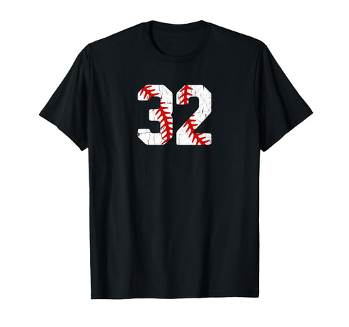 Baseball Player Jersey Number 32 32 Proud T-Shirt - Trendy Graphic Unisex - T-Shirt, Sweatshirt, Hoodie