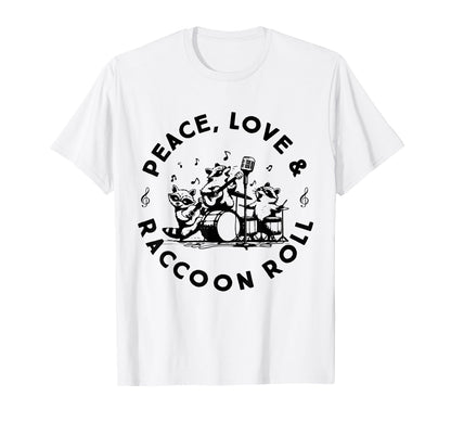 Raccoon Rock And Roll Music Raccoon T-Shirt - Graphic Print for Adults - T-Shirt, Sweatshirt, Hoodie