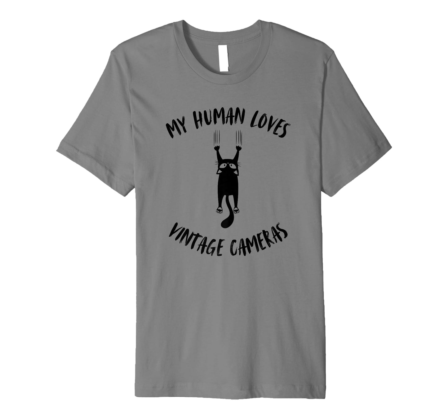 My Human Loves Cameras Cat Parent Hobby T-Shirt - Unique Graphic Unisex - T-Shirt, Sweatshirt, Hoodie
