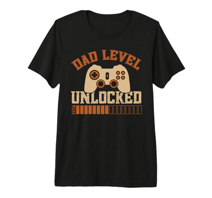 Mens Video Game Dad Level Unlocked Gamer T-Shirt - Graphic Print Men Women - T-Shirt, Sweatshirt, Hoodie